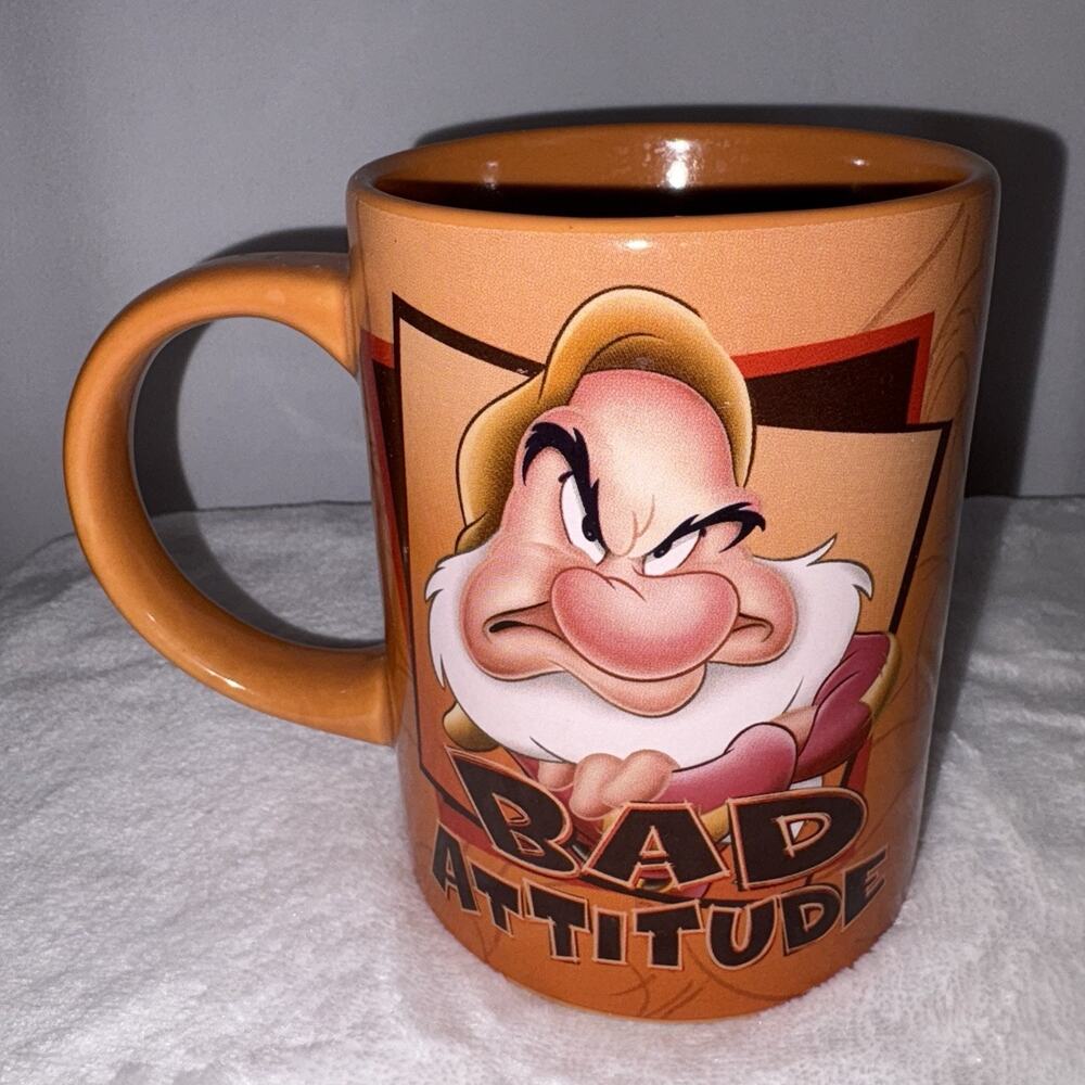 Disney x Jerry Leigh Bad Attitude Grumpy Mug 16 oz Snow White Dwarf